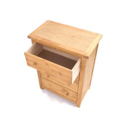 Cabinet Bits Lugo 4 Drawer Chest of Drawers Wood Knob in Light Brown - thumbnail 4