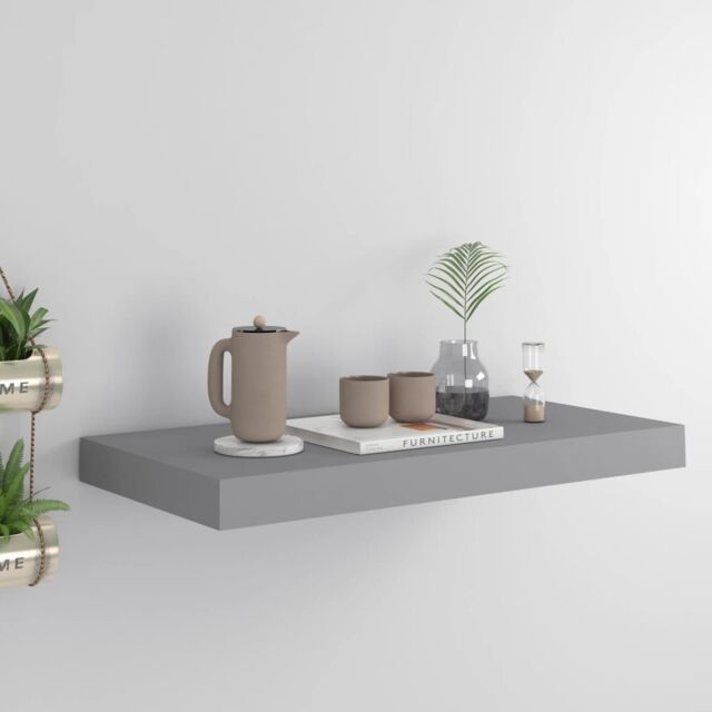 Berkfield Home Floating Wall Shelf Grey 50x23x3.8 cm MDF - image 1