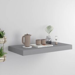 Berkfield Home Floating Wall Shelf Grey 50x23x3.8 cm MDF - thumbnail 1