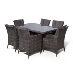 Thats Furniture Savannah Rectangular 6 Seater Rattan Patio Dining Set in Grey - thumbnail 5