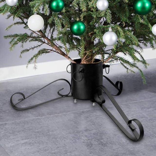 Berkfield Home Christmas Tree Stand Black 58x58x21 cm - Size: 58 x 58 x 21 cm - image 1
