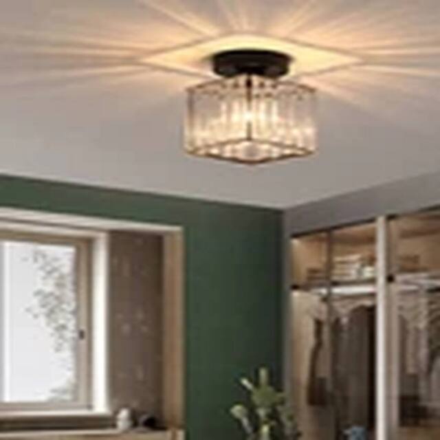 Havendro Black Without Bulbs LED Crystal Chandelier Ceiling Light Living Hallway Lights - image 1