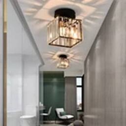 Havendro Black Without Bulbs LED Crystal Chandelier Ceiling Light Living Hallway Lights - thumbnail 4