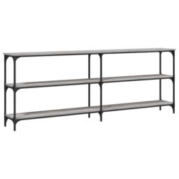 Berkfield Home Console Table Grey Sonoma 200x29x75 cm Engineered Wood - Size: 200 x 29 x 75 cm - thumbnail 2