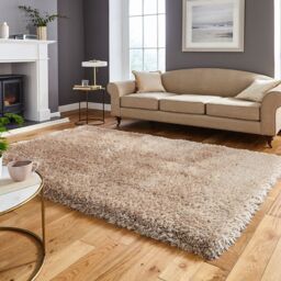 The Rug Shop UK Handmade Modern Shaggy Anti-Shed Easy To Clean Area Rug in Beige - Size: 200 cm x 290 cm - thumbnail 2