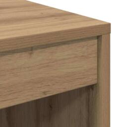 Berkfield Home Writing Desk Artisan oak Engineered wood 70 x 50 x 76 cm Simple in Brown - thumbnail 8