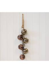 KDMD Metal Gold & Copper 5 Bauble Hanging Garland - thumbnail 1