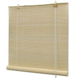 Berkfield Home Roller Blind Bamboo 150x160 cm Natural in Brown - thumbnail 2