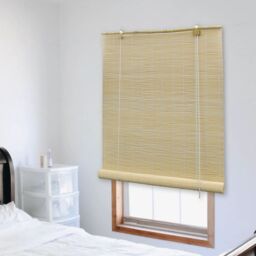 Berkfield Home Roller Blind Bamboo 150x160 cm Natural in Brown
