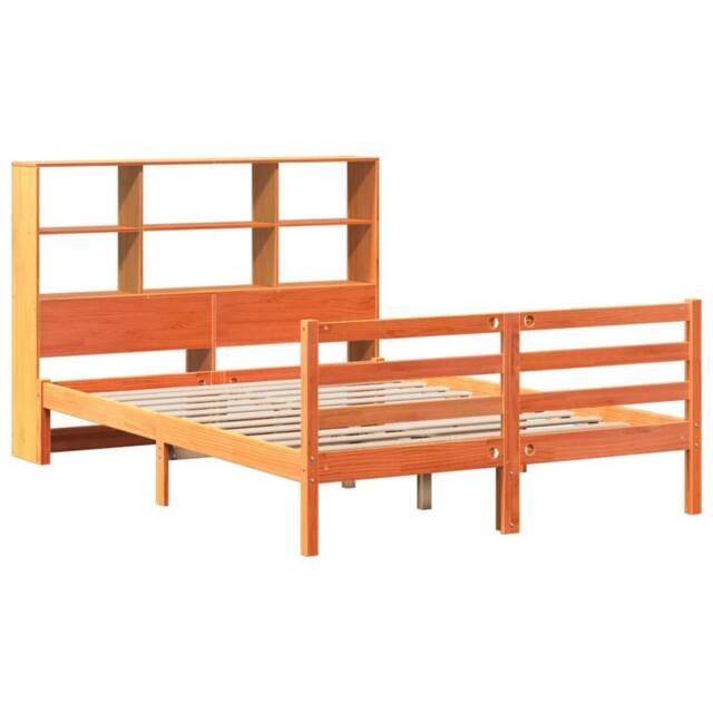 Berkfield Home Decorative Bookcase Bed without Mattress Wax Brown 140x190 cm Sol - image 1