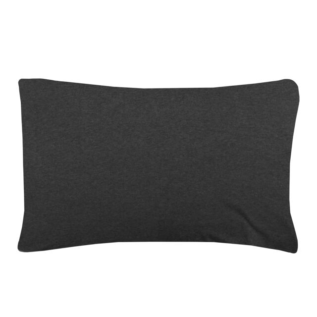 Smart Living Jersey Melange Polycotton Luxury Fitted Bedsheet or Pillowcase Pair in Charcoal - Size: King Fitted - image 1
