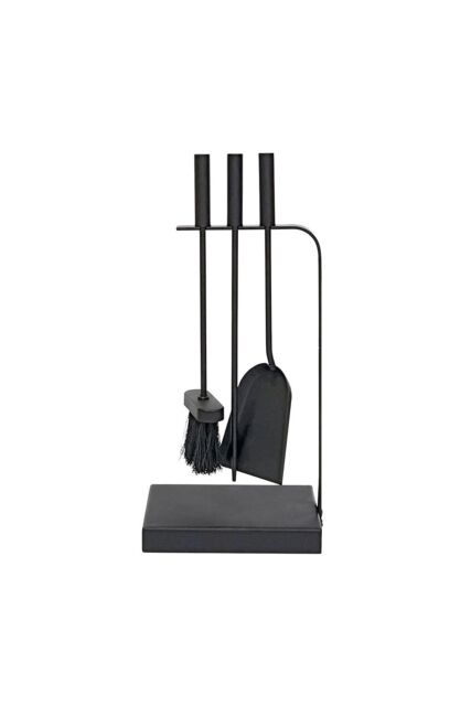 JVL Belmont 3 Piece Companion Set + Stand in Black - image 1