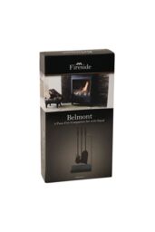 JVL Belmont 3 Piece Companion Set + Stand in Black - thumbnail 5