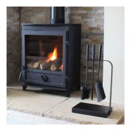 JVL Belmont 3 Piece Companion Set + Stand in Black - thumbnail 4