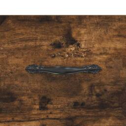 Berkfield Home TV Cabinet Smoked Oak 150x36x30 cm Engineered Wood in Brown - Size: 150 x 36 x 30 cm - thumbnail 9