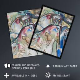 "Artery8 Improvisation 21A Abstract Landscape Kandinsky Framed Wall Art Print - Size: W12"" x H16""" - thumbnail 2