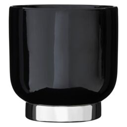 Orsina Callie Black Small Planter With Silver Finish Base - thumbnail 1