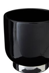 Orsina Callie Black Small Planter With Silver Finish Base - thumbnail 4