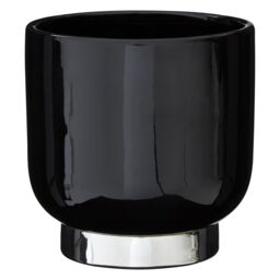 Orsina Callie Black Small Planter With Silver Finish Base - thumbnail 3