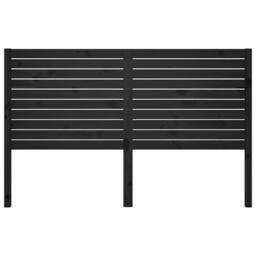 Berkfield Home Beautiful Bed Headboard Black 156x4x100 cm Solid Wood Pine - Size: 156 x 4 x 100 cm - thumbnail 1
