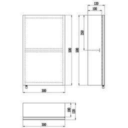 SPETLEK Stainless Steel Wall Mounted Bathroom Mirror Cabinet in Silver - thumbnail 2