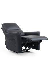 More4Homes Madrid 1+2 Seater Manual Air Leather Recliner Sofa Set in Black - thumbnail 6