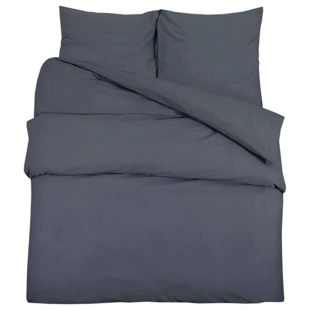 Berkfield Home Duvet Cover Set Anthracite 200x220 cm Light-weight Microfiber in Charcoal - image 1