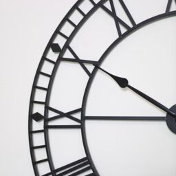 Melody Maison Extra Large Black Metal Skeleton Clock 100cm X 100cm - Size: 100 cm X 100 cm - thumbnail 6