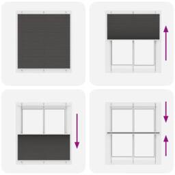 Berkfield Home Pleated Blind Black 120x100 cm Fabric Width 119.4 cm Polyester in Charcoal - thumbnail 7