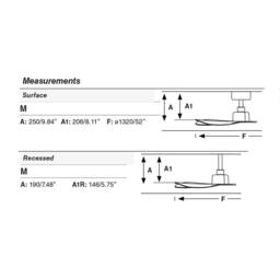 Netlighting Rocker 132cm Ceiling Fan Matt Black Walnut Blades - thumbnail 2