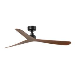 Netlighting Rocker 132cm Ceiling Fan Matt Black Walnut Blades - thumbnail 1