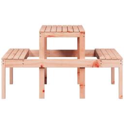Berkfield Home Picnic Table 110x134x75 cm Solid Wood Douglas in Light Tan - Size: 110 x 134 x 75 cm - thumbnail 5