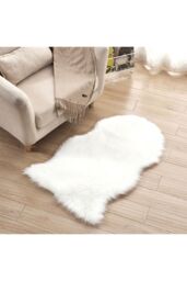 Living and Home 60Cm x 90Cm Humberto Handmade Shag Cowhide White Rug - Size: 60 cm x 90 cm - thumbnail 3