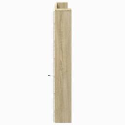 Berkfield Home Headboard Cabinet with LED Sonoma Oak 220x16.5x103.5 cm in Light Tan - thumbnail 7