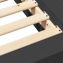 Berkfield Home Bed Frame without Mattress Black 75x190 cm Small Single - thumbnail 8