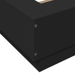 Berkfield Home Bed Frame without Mattress Black 75x190 cm Small Single - thumbnail 7