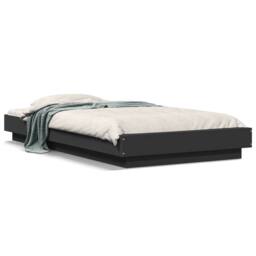 Berkfield Home Bed Frame without Mattress Black 75x190 cm Small Single - thumbnail 1