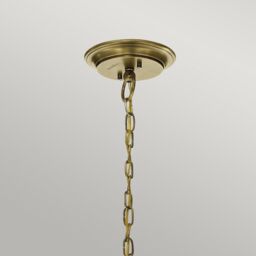 Netlighting Waverly 3 Light Chandelier Natural Brass E27 in Yellow - thumbnail 2