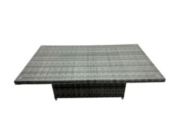 Fimous Outdoor Love Sofa Set &Adjustable Lifting Dining or Coffee Table in Dark Grey - thumbnail 4