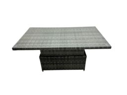 Fimous Outdoor Love Sofa Set &Adjustable Lifting Dining or Coffee Table in Dark Grey - thumbnail 3