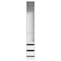 Berkfield Home Wardrobe White 30x50x200 cm Engineered Wood - Size: 30 x 50 x 200 cm - thumbnail 4