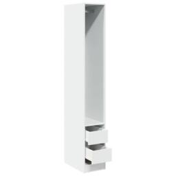 Berkfield Home Wardrobe White 30x50x200 cm Engineered Wood - Size: 30 x 50 x 200 cm - thumbnail 5