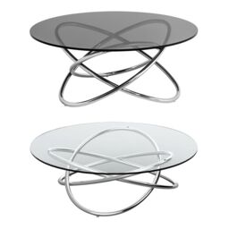 Orsina Sturdy Constructed Smoke Glass Top Coffee Table, Versatile Table For Livingroom, Functional Decorative Table in Grey - thumbnail 2