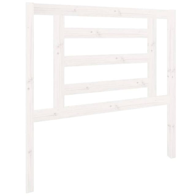 Berkfield Home Beautiful Bed Headboard White 96x4x100 cm Solid Wood Pine - Size: 96 x 4 x 100 cm - image 1