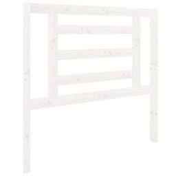 Berkfield Home Beautiful Bed Headboard White 96x4x100 cm Solid Wood Pine - Size: 96 x 4 x 100 cm - thumbnail 3