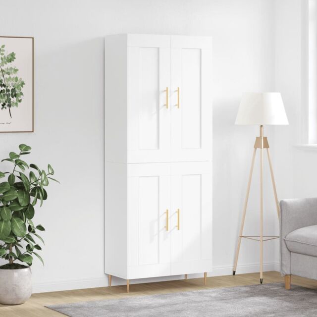 Berkfield Home Highboard White 69.5x34x180 cm Engineered Wood - image 1