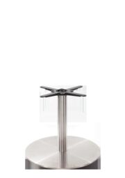 netfurniture Round Stainless Steel Table Base - Large - Coffee Height - 480 Mm in Silver
