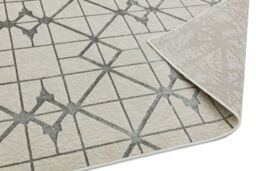 The Rug Shop UK Grey Modern Geometric Easy To Clean Cotton Backing Area Rug - Size: 240 cm x 340 cm - thumbnail 3