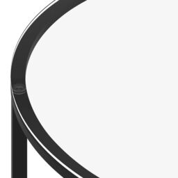 Berkfield Home Tea Table Black & Transparent 70 cm Tempered Glass - thumbnail 4
