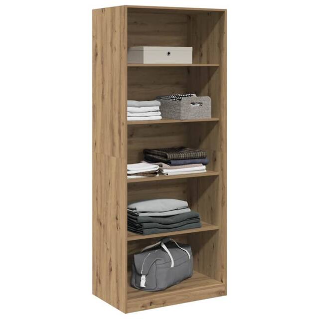 Berkfield Home Wardrobe Artisian Oak 80x50x200 cm Engineered Wood in Brown - Size: 80 x 50 x 200 cm - image 1